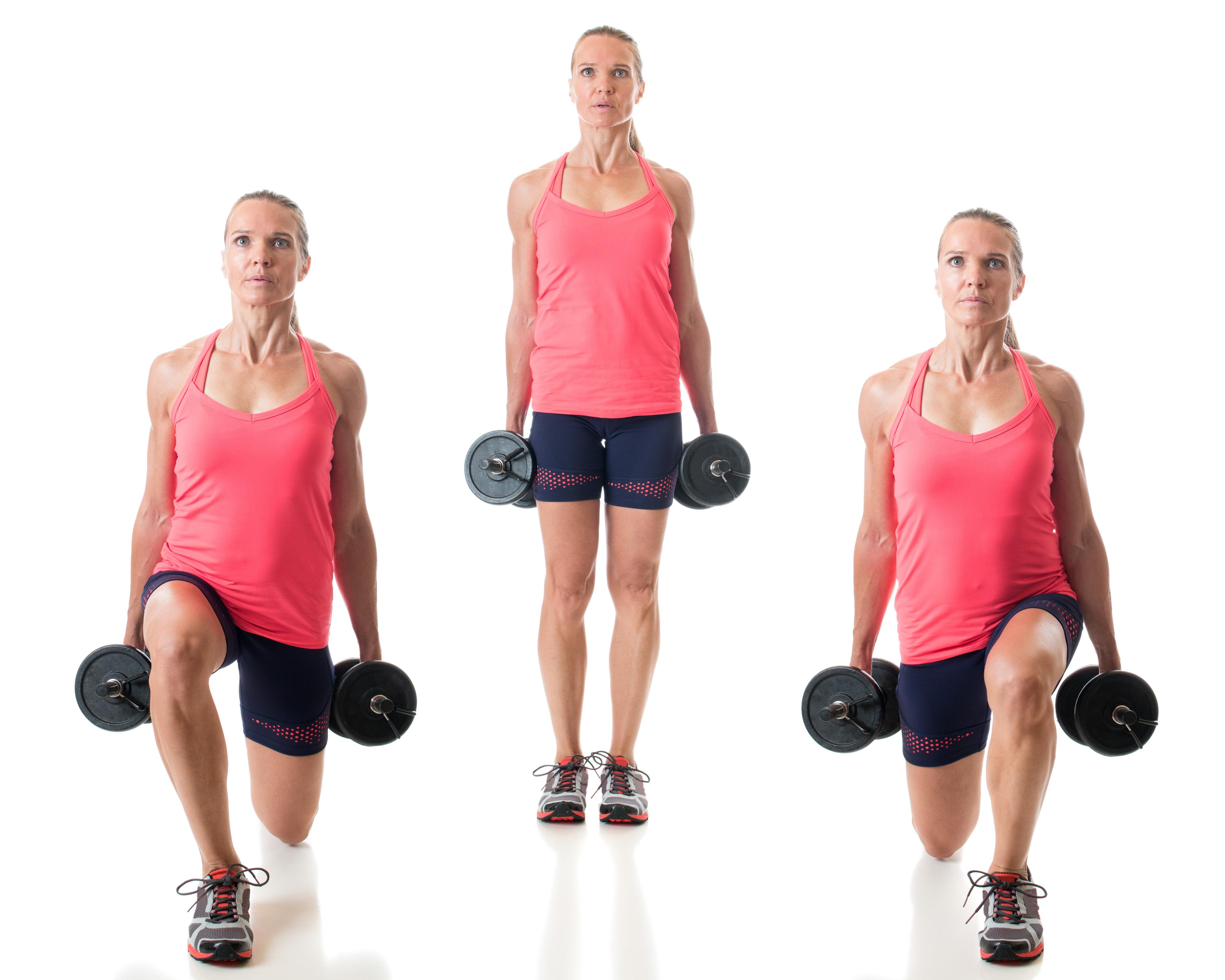 Reverse lunge dumbbell | Shutterstock